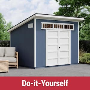 Do-it Yourself Olympia 10 ft. x 7.5 ft. Modern Lean-To Multi-Purpose Outdoor Wood Shed with Transom Windows (75 sq. ft.)