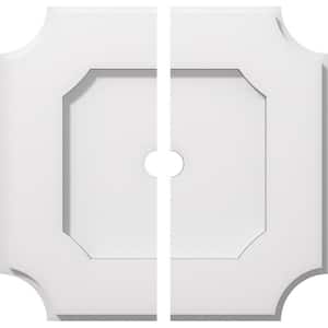 1 in. P X 7 in. C X 12 in. OD X 1 in. ID Locke Architectural Grade PVC Contemporary Ceiling Medallion, Two Piece