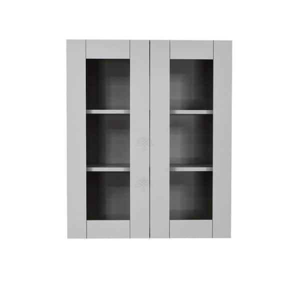 LIFEART CABINETRY Anchester Assembled 27x30x12 in. Wall Mullion Door ...