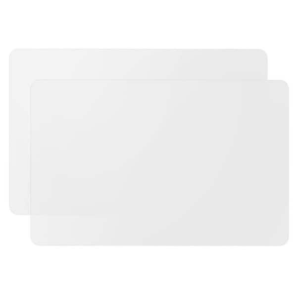 Large Silicone Mat White Translucent Heat Resistant Non-Slip Countertop Protector with Easy Clean 2 Pack