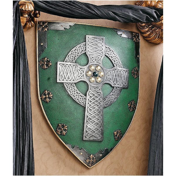 Celtic Warriors Sculptural Wall Shield (2-Piece)
