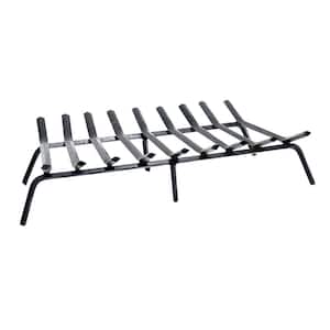 33 in. L BlackSturdy Tapered Hearth Grate for Logs