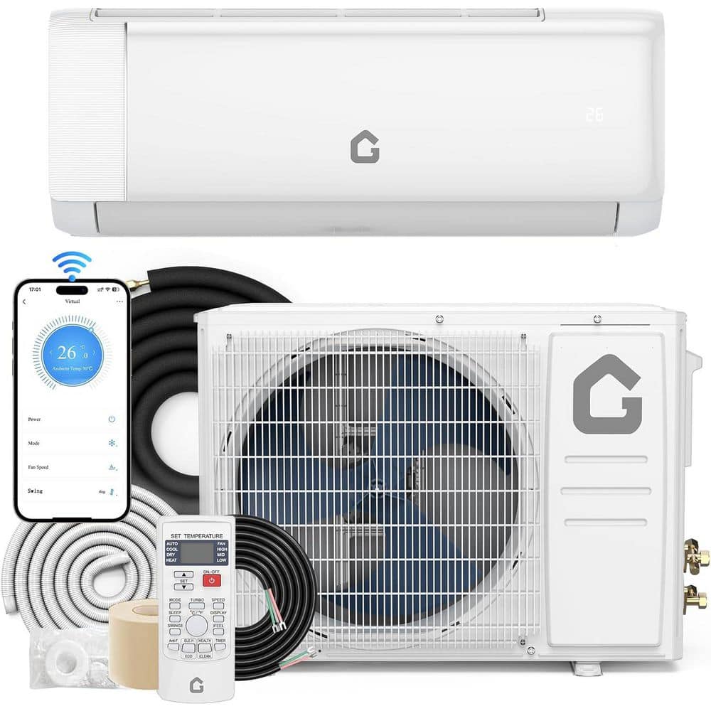 22 SEER2 12000 BTU WiFi Split Air Conditioner 750 sq. ft. with Heating, Energy Ductless Wall-Mounted AC Unit in White price history on PriceWatchPro
