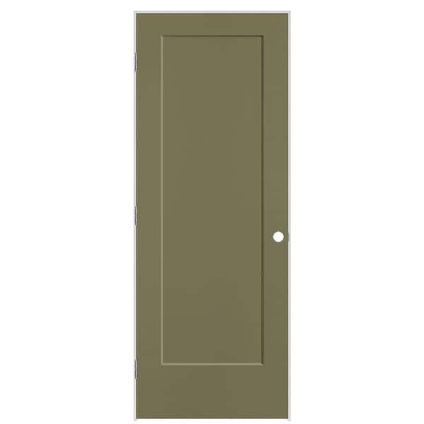 Masonite 30 in. x 80 in. 1-Panel Lincoln Park Right-Hand Hollow Core Truly Olive Molded Composite Single Prehung Interior Door