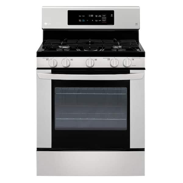 LG 5.4 cu. ft. Gas Range in Stainless Steel with SuperBoil 17000 BTU Burner