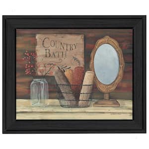 Country Bath by Unknown 1 Piece Framed Graphic Print Typography Art Print 16 in. x 13 in. .