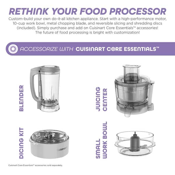 Cuisinart Core Custom 10-Cup White Food Processor with All-in-One