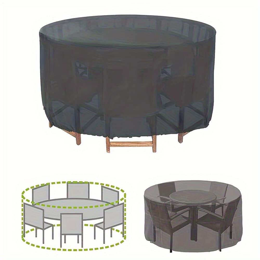 "Outdoor Round Patio Table Cover, Waterproof Furniture Cover, All-Weather Protection, 94""DIA x 23""H" price history on PriceWatchPro