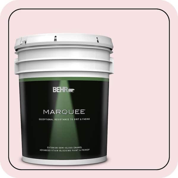 BEHR MARQUEE 5 gal. #100C-1 Cupid Arrow Semi-Gloss Enamel Exterior Paint & Primer