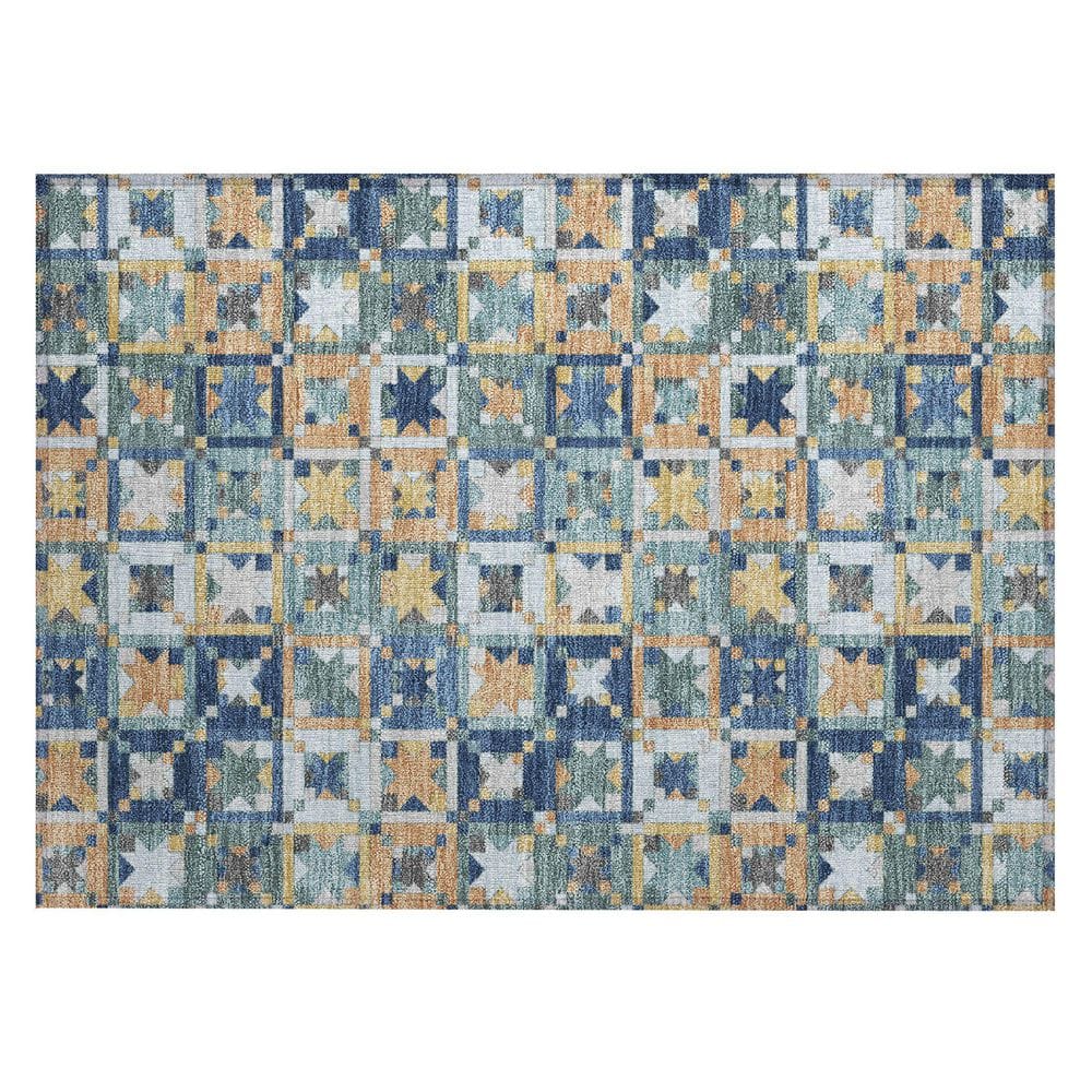 Chantille Machine Washable Indoor/Outdoor Abstract ACN2553 Teal 2 ft. x 3 ft. Accent Rug price history on PriceWatchPro