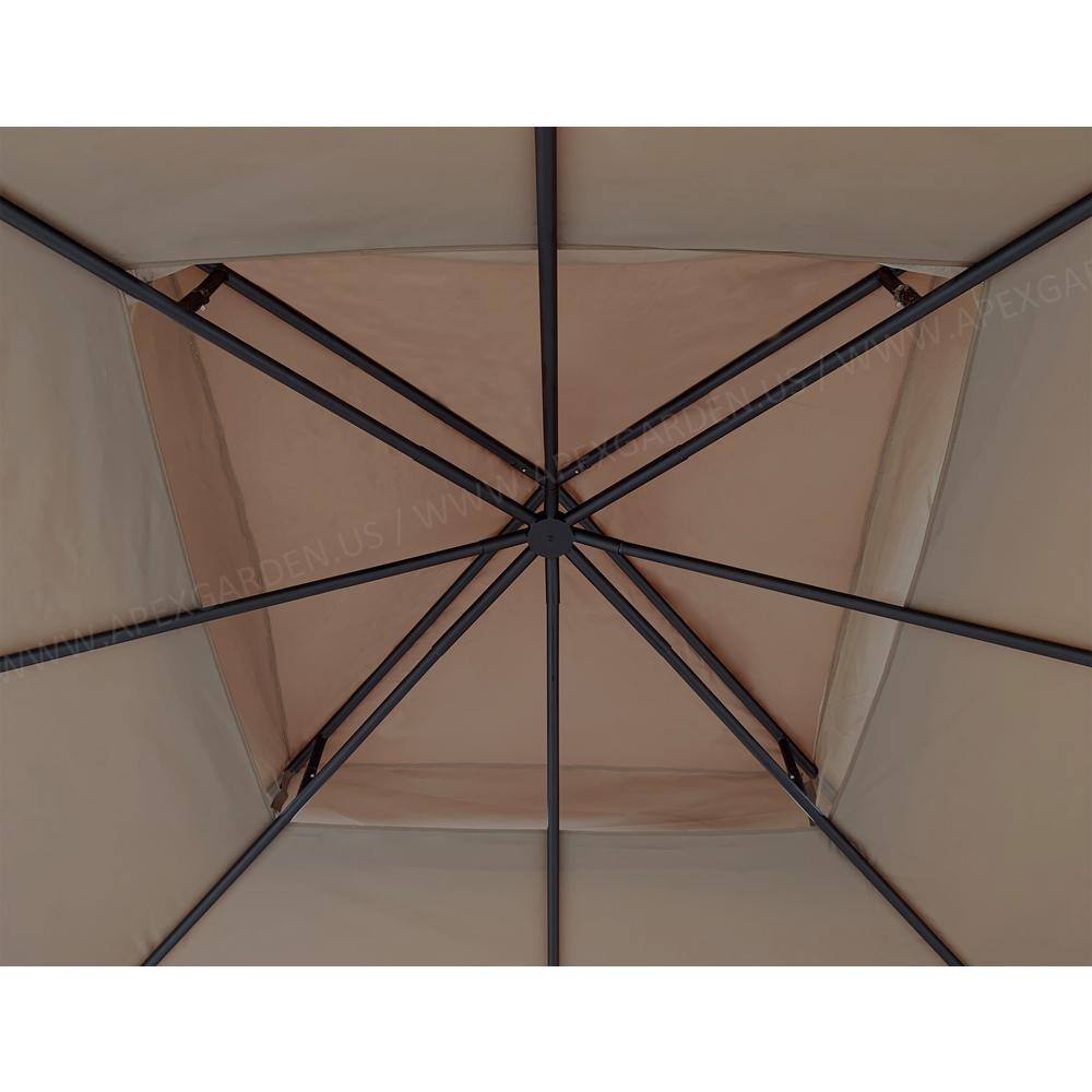 Tan Polyester Replacement Canopy Top for 10' x 10' Gazebo