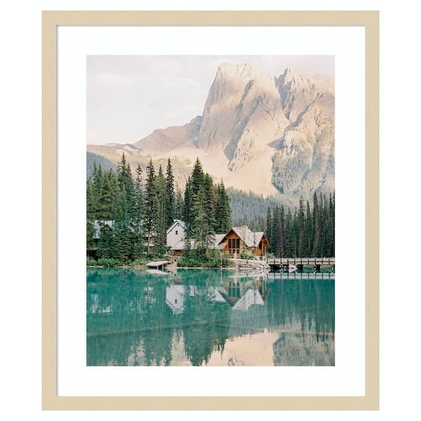 Amanti Art Lodge Reflection by Justine Milton 21 in. W x 25 in. H. Wood Framed Wall Art Print Framed in Brown