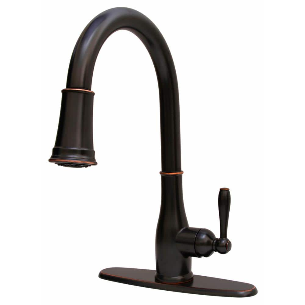 Muir Single-Handle Pull-Down Sprayer Kitchen Faucet in Oil Rubbed Bronze -  Premier, 3585656