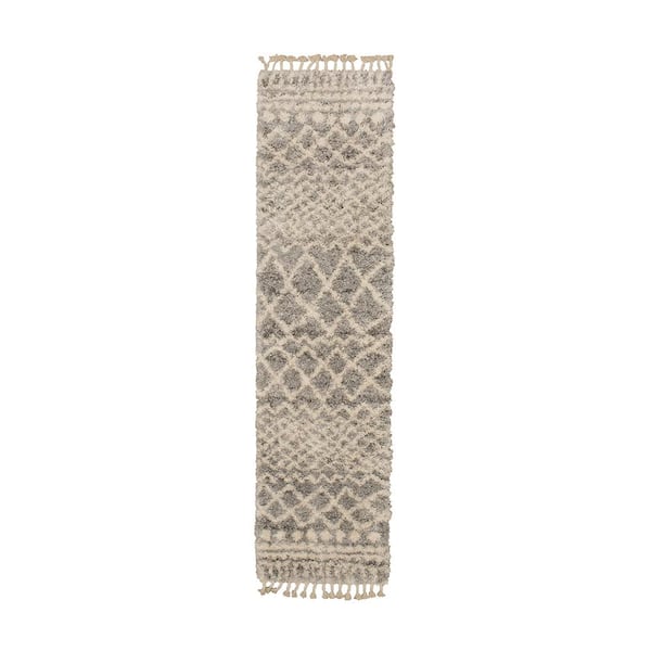 Caspian Moroccan Gray 2 ft. x 8 ft. Rectangle Indoor Runner Rug