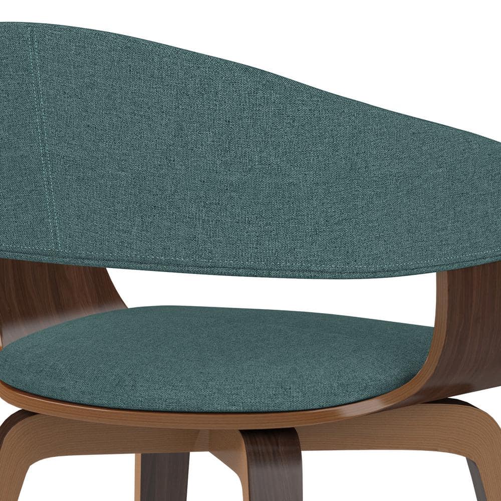 Calinda Light Turquoise Blue Upholstered Bentwood Dining Chair