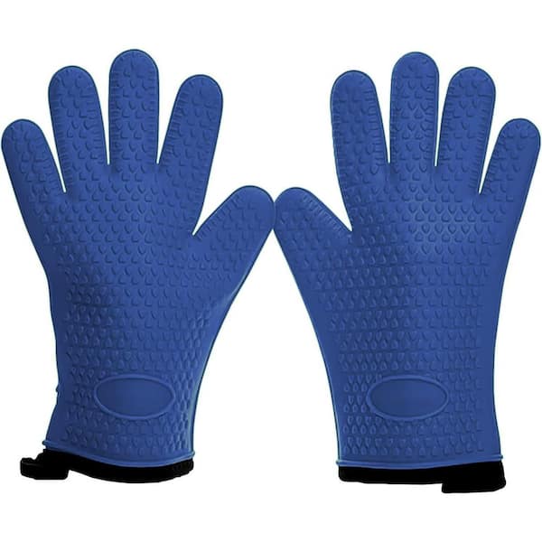 Silicone Pot Oven Holder Mitts Cooking BBQ Heat-Resistant Thick Glove FAST