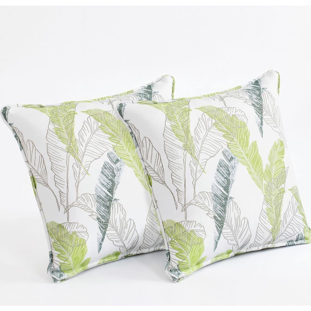 Linen-Cotton Green Outdoor Throw Pillow (2-Pack) price history on PriceWatchPro