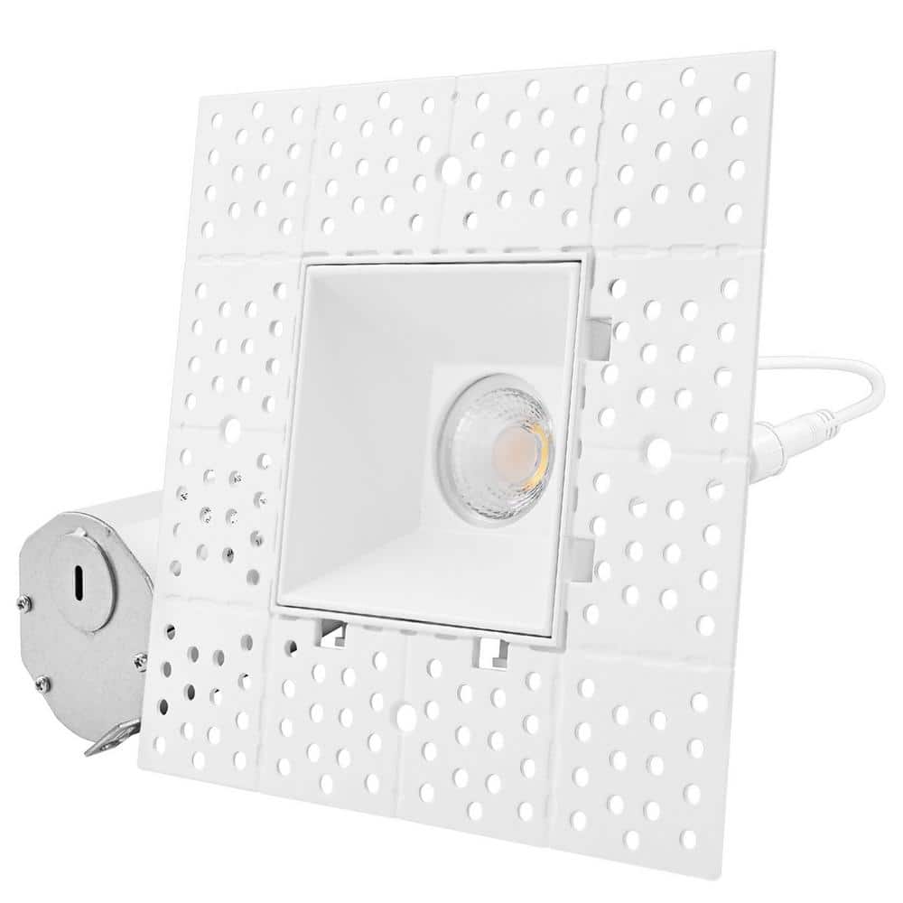 LUXRITE 2 in. Canless Remodel LED Trimless Recessed Light 5-Color