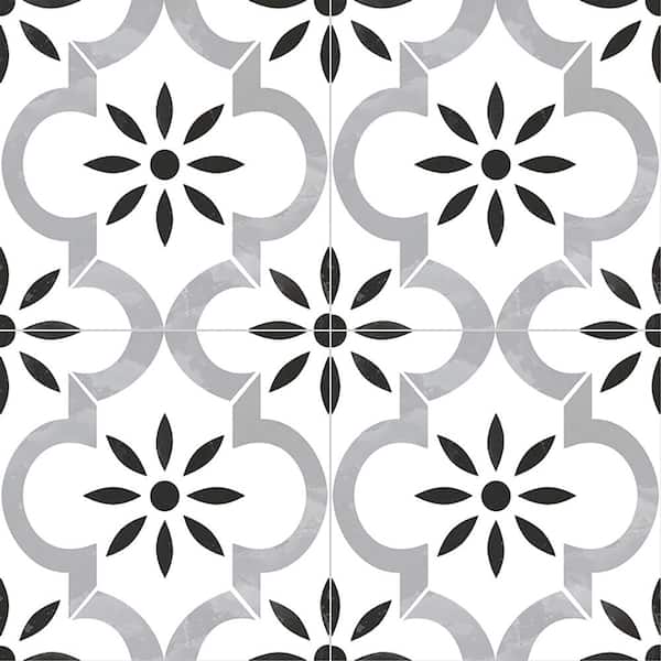 MSI Take Home Tile Sample-Azila Encaustic 8 in. x 8 in. Matte Porcelain Floor and Wall Tile