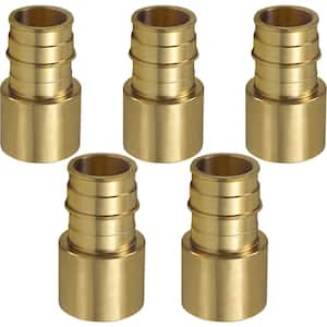 3/4 in. x 3/4 in. 90° PEX A x Female Sweat Expansion PEX Adapter, Lead Free Brass for Use in PEX A-Tubing, (5-Pack)