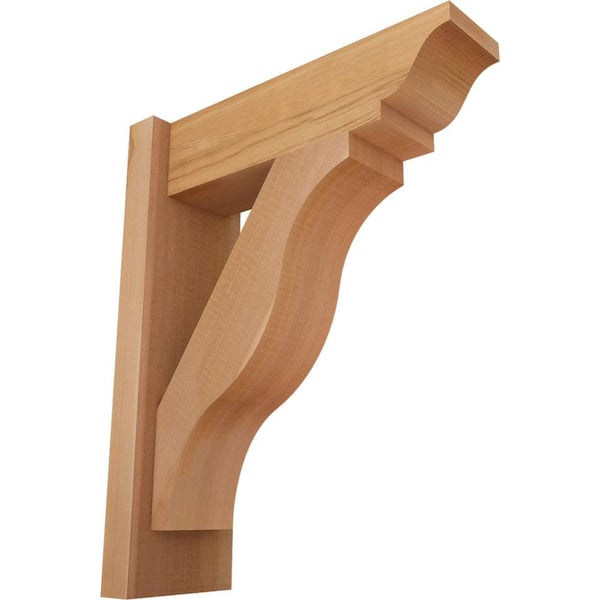 Ekena Millwork 6 in. x 20 in. x 16 in. Western Red Cedar Fuston Traditional Smooth Outlooker