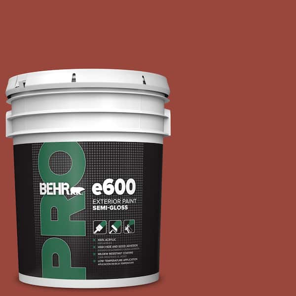 BEHR PRO 5 gal. #S-H-190 Antique Red Semi-Gloss Exterior Paint