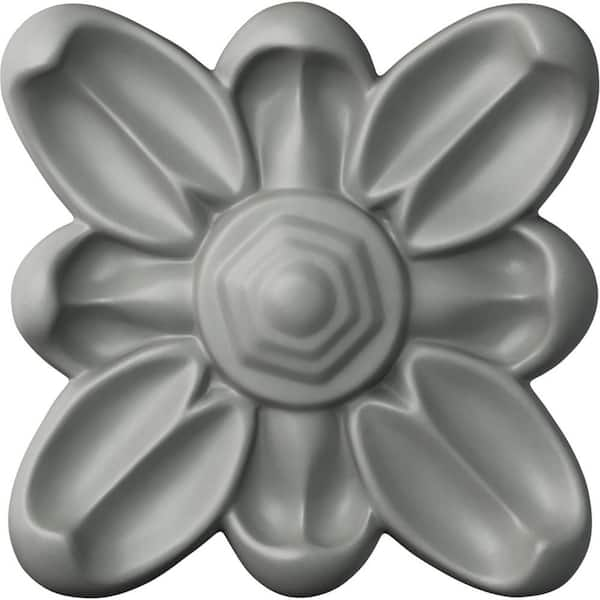 Ekena Millwork 3-7/8 in. x 3/4 in. x 3-7/8 in. Emery Flower Rosette