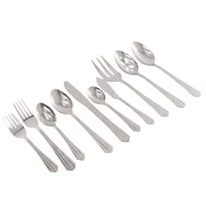 Taquan 45 Piece Silver Stainless Steel Flatware Set
