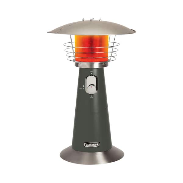 11,000-BTU Portable Propane Tabletop Patio Heater-Dk Grey