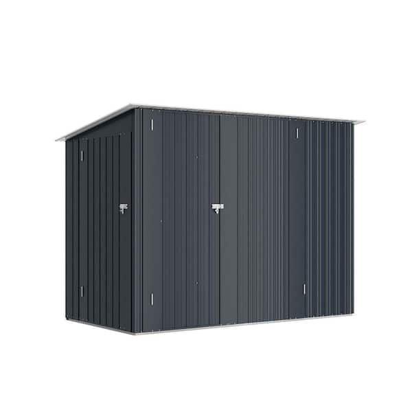 7.8 ft. W x 4 ft. D Metal Outdoor Storage Shed with 3 Doors for Garden, Backyard(31 sq. ft. )