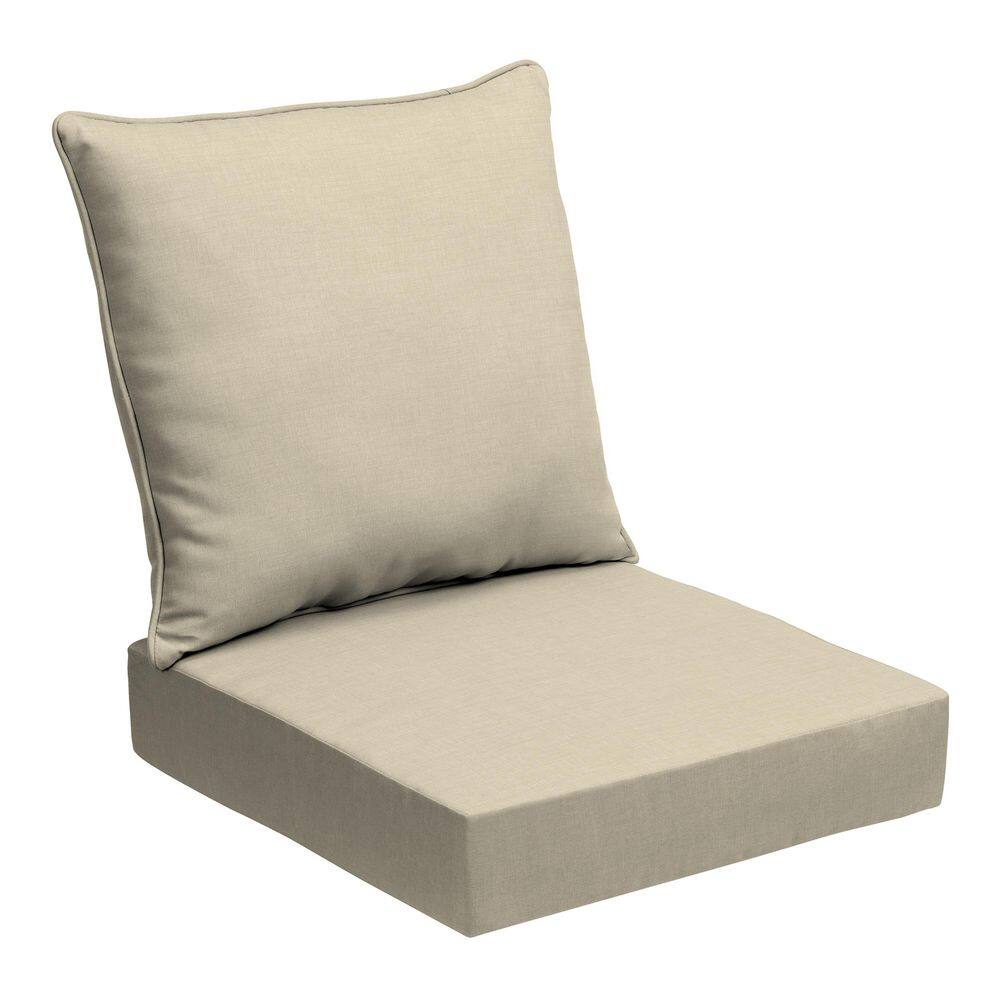 24 in x 24 in 2-Piece Foam Deep Seating Outdoor Lounge Chair Cushion in Tan Leala price history on PriceWatchPro