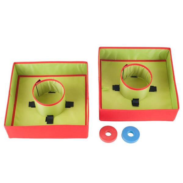 Hey! Play! 12 in. x 12 in. Collapsible Washer Toss Game