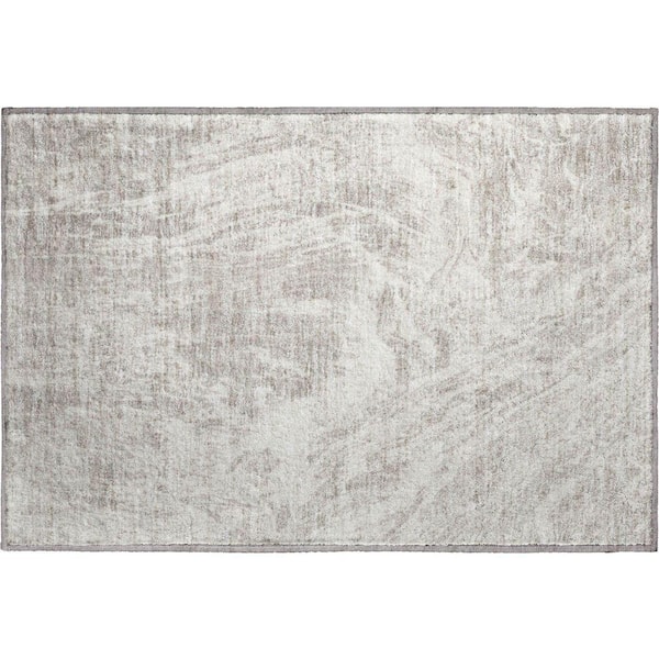 Mayfield Premium Machine Washable Abstract AMF971 Beige 1 ft. 8 in. x 2 ft. 6 in. Area Rug