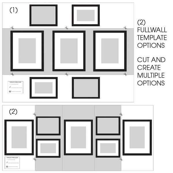 Wall Template For Hanging Picture Frame Collage - Wall Design Ideas