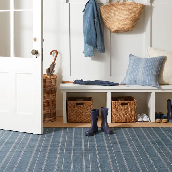 Samson Machine Washable Navy 6 ft. x 9 ft. Indoor Area Rug