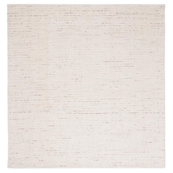 SAFAVIEH Abstract Ivory/Brown 4 ft. x 4 ft. Speckled Square Area Rug