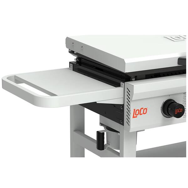 Loco 2023050165 26 in 2-Burner Propane Griddle in Chalk Finish with Enclosed Cart and Hood