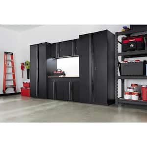 6-Piece Heavy Duty Welded Steel Garage Storage System in Black (128 in. W x 81 in. H x 24 in. D)