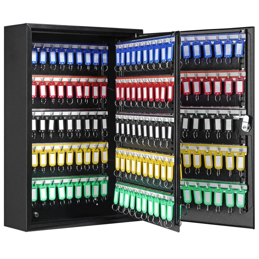 SKYSHALO 200-Key Cabinet, Security Key Storage Box Steel,Key Lock