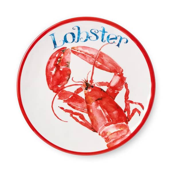 Certified International Beach House Lobster Multi-Colored Melamine Salad Plate (Set of 6)