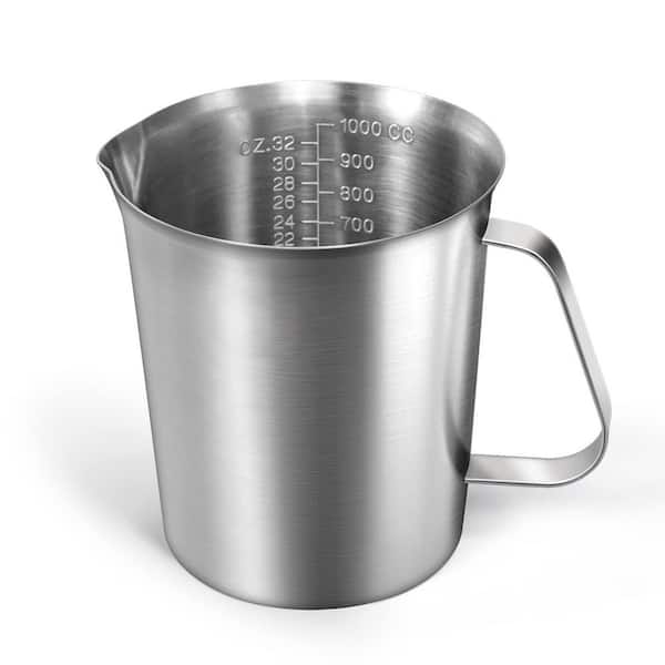 3 Measurement Scales Measuring Cup, Including Cup Scale, ML Scale, Ounce Scale with Handle, 32 oz. (1.0 Liter, 4 Cup)