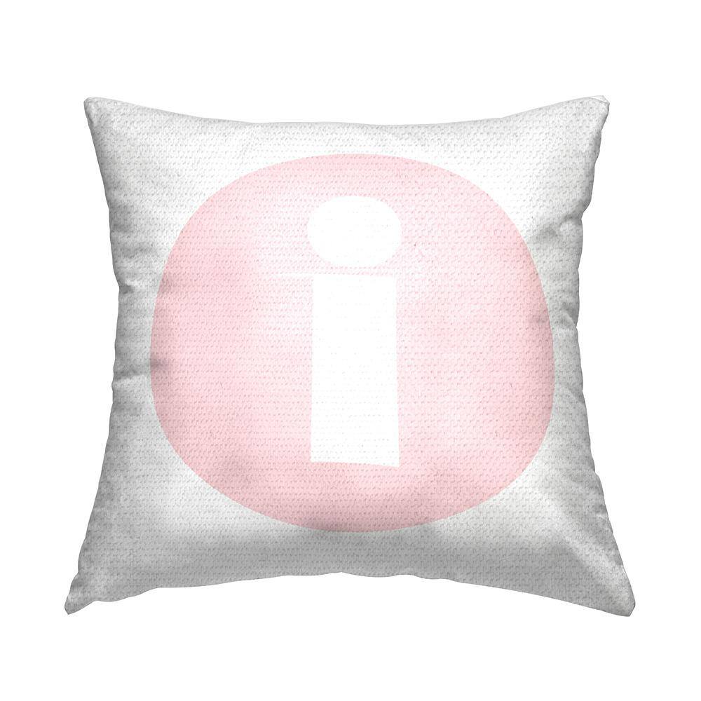 Pink Circle Letter I Square Outdoor Throw Pillow price history on PriceWatchPro