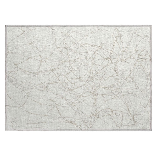 Chantille Machine Washable Indoor/Outdoor Abstract ACN2826 Ivory 3 ft. x 4 ft. Area Rug