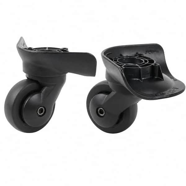 2.05 in. Left and Right Luggage Replacement Wheels with 360° Rotation and 4 Holes (2-Pack)