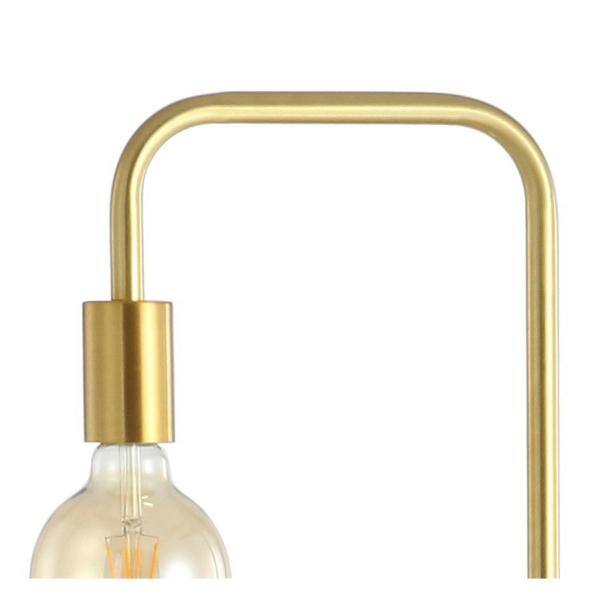 Vega Edison 60" Antique Gold Metal/Marble Minimalist Floor Lamp