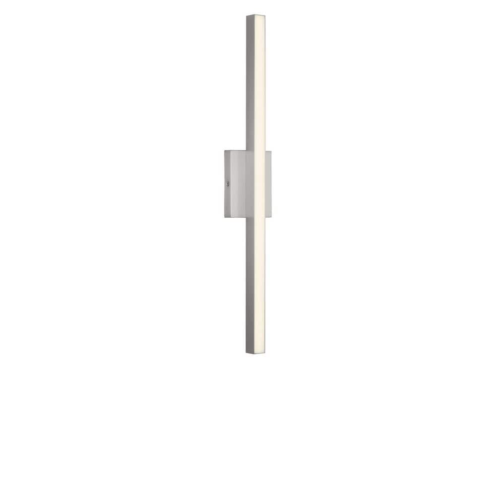 Marque 30 in. W x 4.5 in. H Brushed Nickel Modern LED Dimmable Bathroom Vanity Light with White Acrylic Shade price history on PriceWatchPro