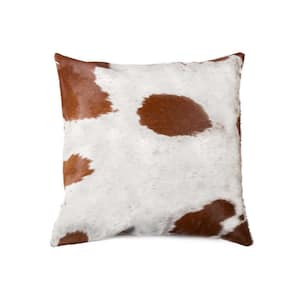 Josephine Multi-Colored Animal Print 18 in. x 18 in. Cowhide Throw Pillow