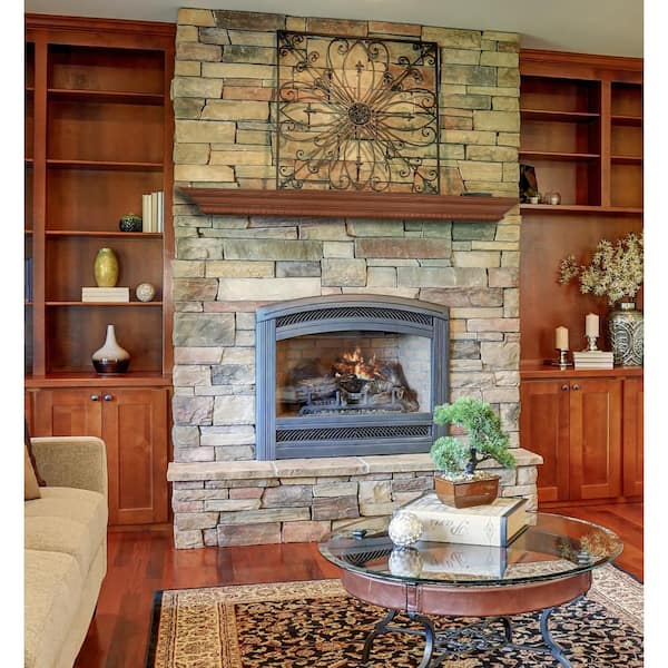 Pearl Smoke Cast Stone Fireplace Mantel Shelf