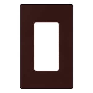 Claro 1 Gang Wall Plate for Decorator/Rocker Switches, Gloss, Brown (CW-1-BR) (1-Pack)