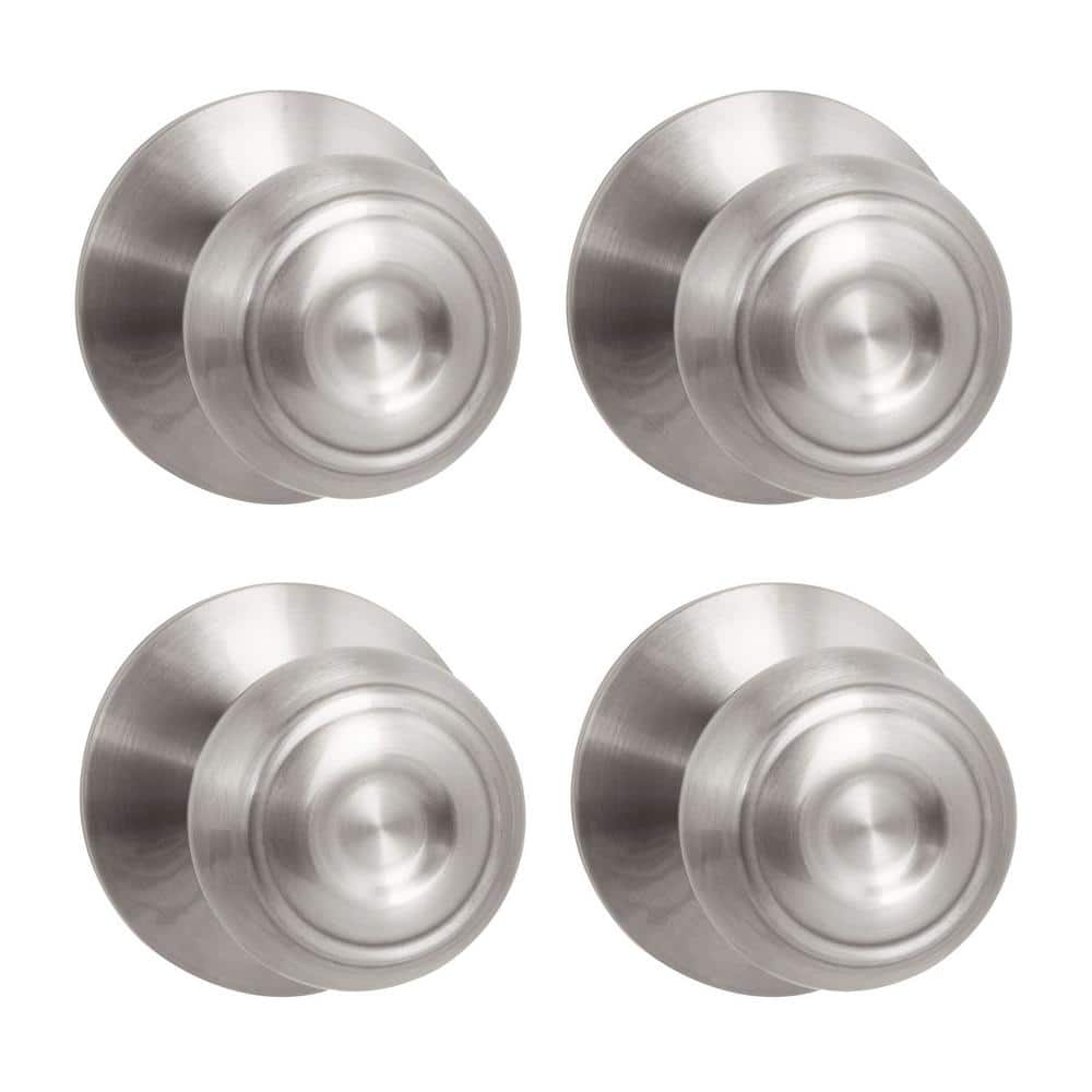 Hartford Satin Nickel Hall/Closet Door Knob (4-Pack)